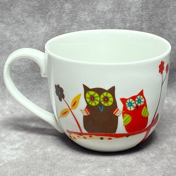 Colorful Owl Ceramic Coffee Mug by Just Mugs 14 oz Cup - Picture 4 of 12